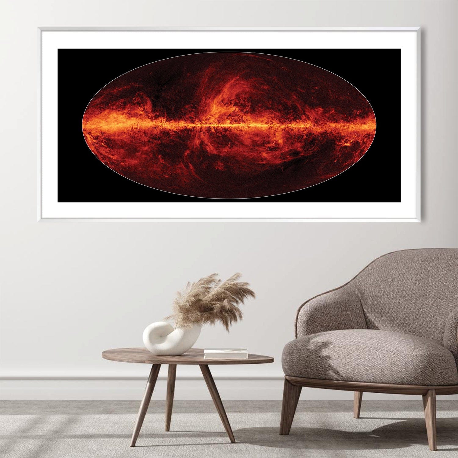 Polarized Dust Milky Way Canvas Art Clock Canvas