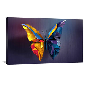 Prismatic Butterfly Canvas Art Clock Canvas