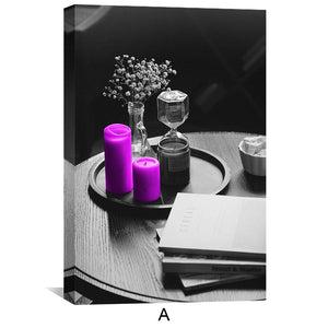 Purple Vibrance Canvas Art Clock Canvas