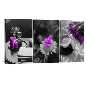 Purple Vibrance Canvas Art Clock Canvas