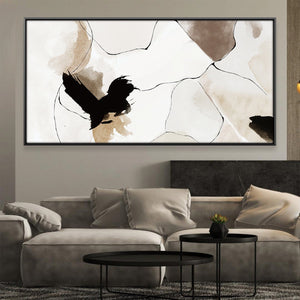 Puzzling Abstract Canvas Art 50 x 25cm / Rolled Prints Clock Canvas