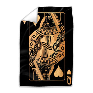 Queen Of Hearts Gold Easy Build Frame Art Fabric Print Only / 24 x 36in Clock Canvas