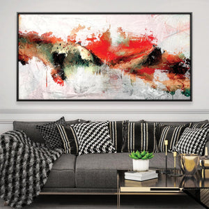 Red Curtain Canvas Art 50 x 25cm / Framed Prints Clock Canvas