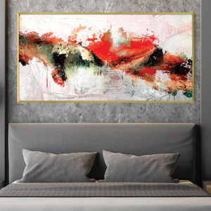 Red Curtain Canvas Art Clock Canvas