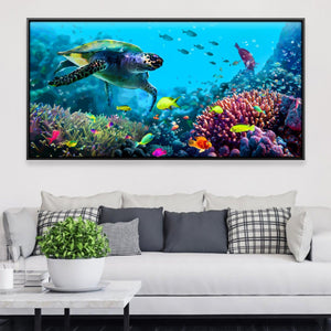 Reef Life Canvas Art Clock Canvas