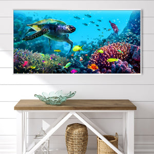 Reef Life Canvas Art Clock Canvas