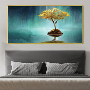 Reflected Island Canvas Art Clock Canvas