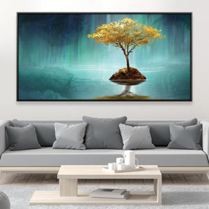 Reflected Island Canvas Art Clock Canvas