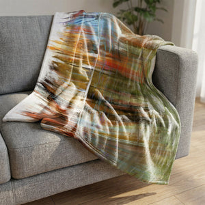 Reflecting Abstract Waters Blanket Blanket Clock Canvas