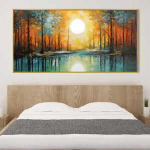 Reflecting Pond Canvas Art Clock Canvas