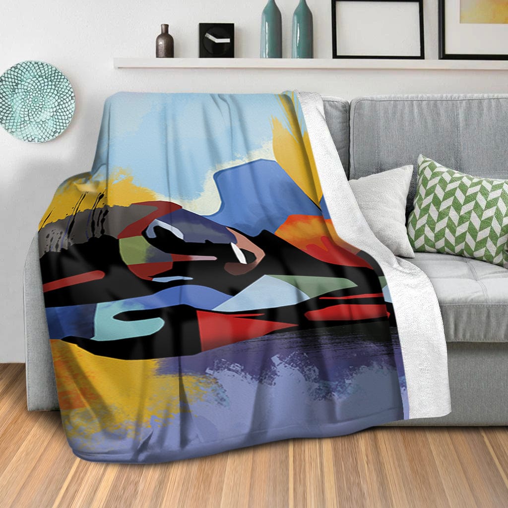 Reflection Blanket Blanket Clock Canvas