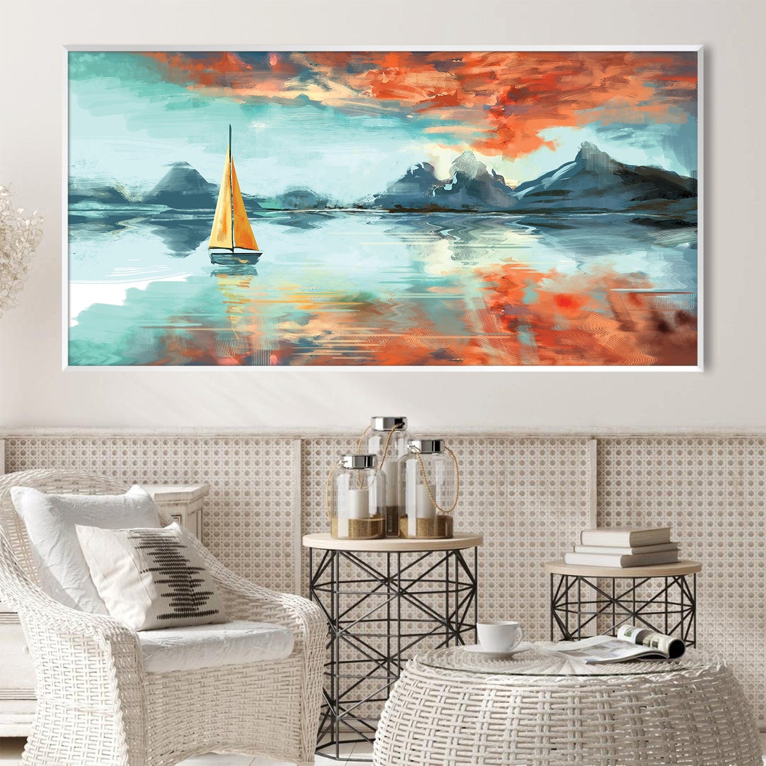 Reflections Afloat Canvas Art Clock Canvas
