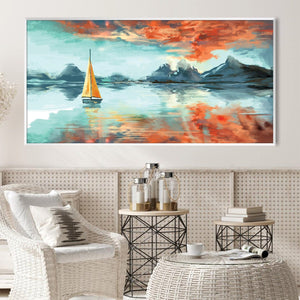 Reflections Afloat Canvas Art Clock Canvas