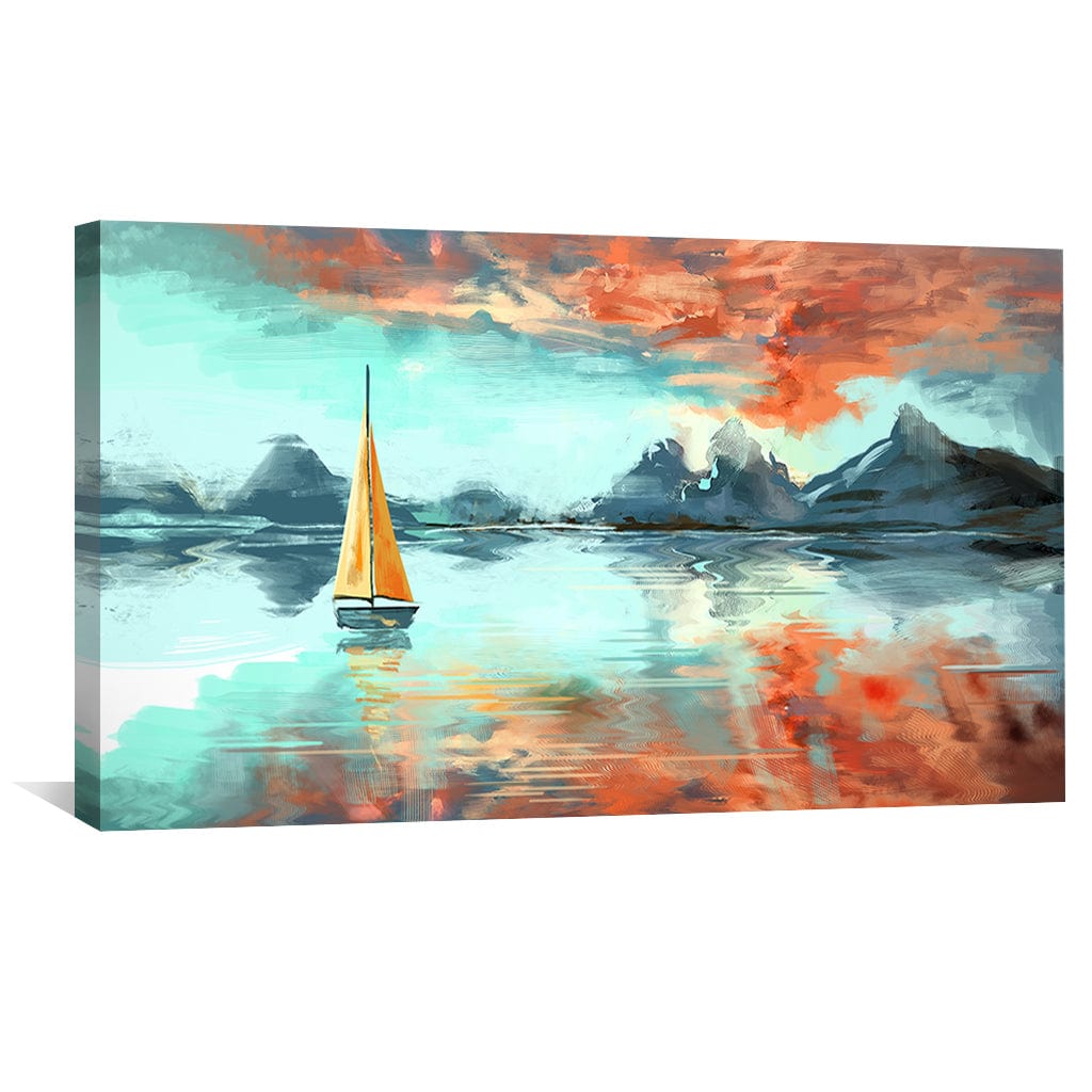 Reflections Afloat Canvas Art Clock Canvas