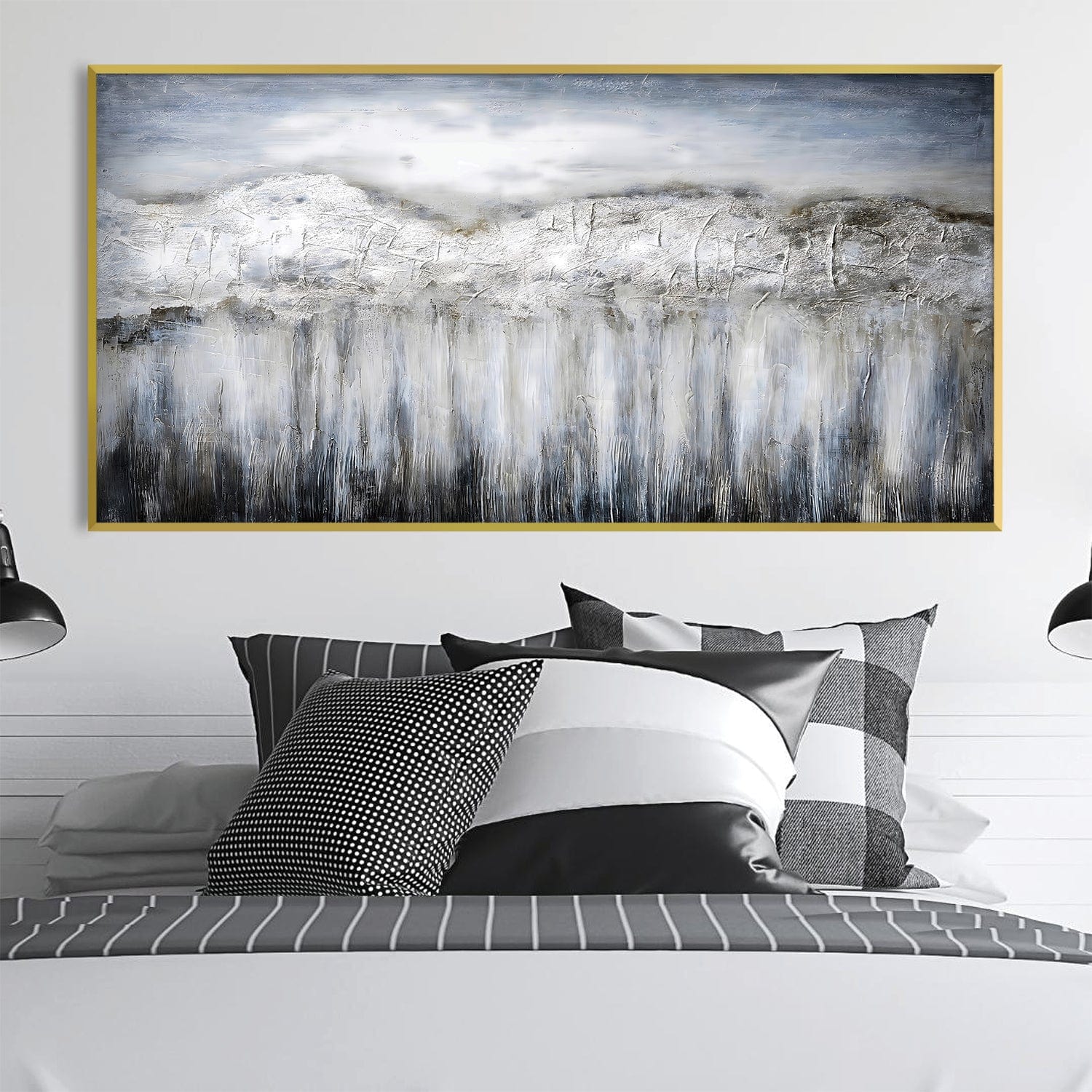 Reflective Serenity Canvas Art Clock Canvas