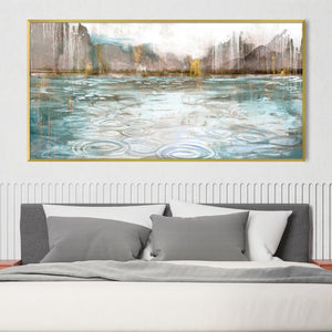Ripples of Reflection Canvas Art Clock Canvas
