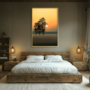 Rise Over the Field Canvas Art Clock Canvas
