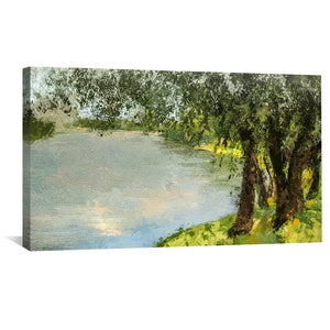 Riverside Bliss Canvas Art Clock Canvas
