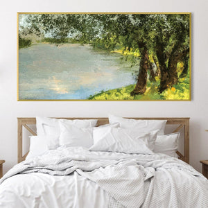 Riverside Bliss Canvas Art Clock Canvas