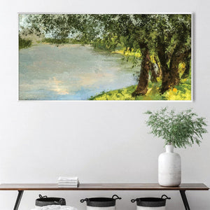 Riverside Bliss Canvas Art Clock Canvas