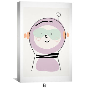 Rocket Smiles Canvas Art B / 12 x 18in / Canvas Clock Canvas