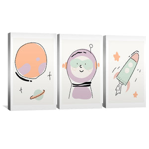Rocket Smiles Canvas Art Clock Canvas