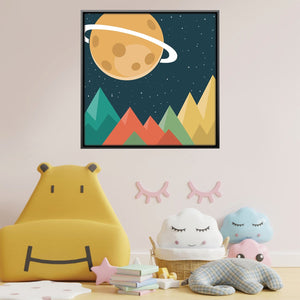 Rocket to the Stars 1 Canvas Art 12 x 12in / Canvas Clock Canvas