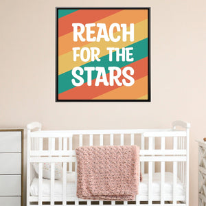 Rocket to the Stars 2 Canvas Art 12 x 12in / Canvas Clock Canvas