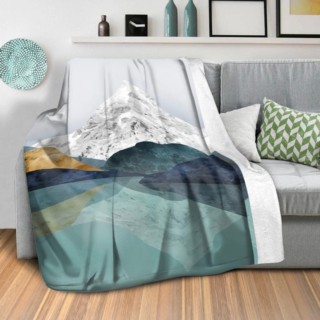 Rocky Mountain B Blanket Blanket Clock Canvas
