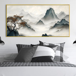 Rolling Peaks Canvas Art Clock Canvas