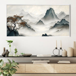 Rolling Peaks Canvas Art Clock Canvas