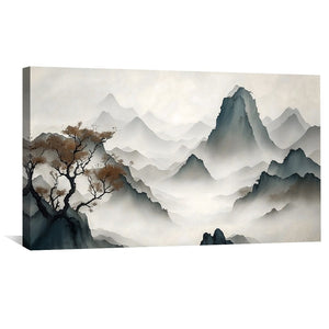 Rolling Peaks Canvas Art Clock Canvas