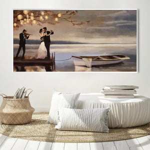 Romancing Dock Canvas Art Clock Canvas
