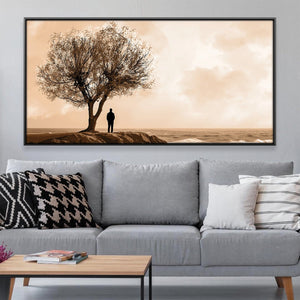 Rooted in Reflection Canvas Art 20 x 10in / Canvas Clock Canvas