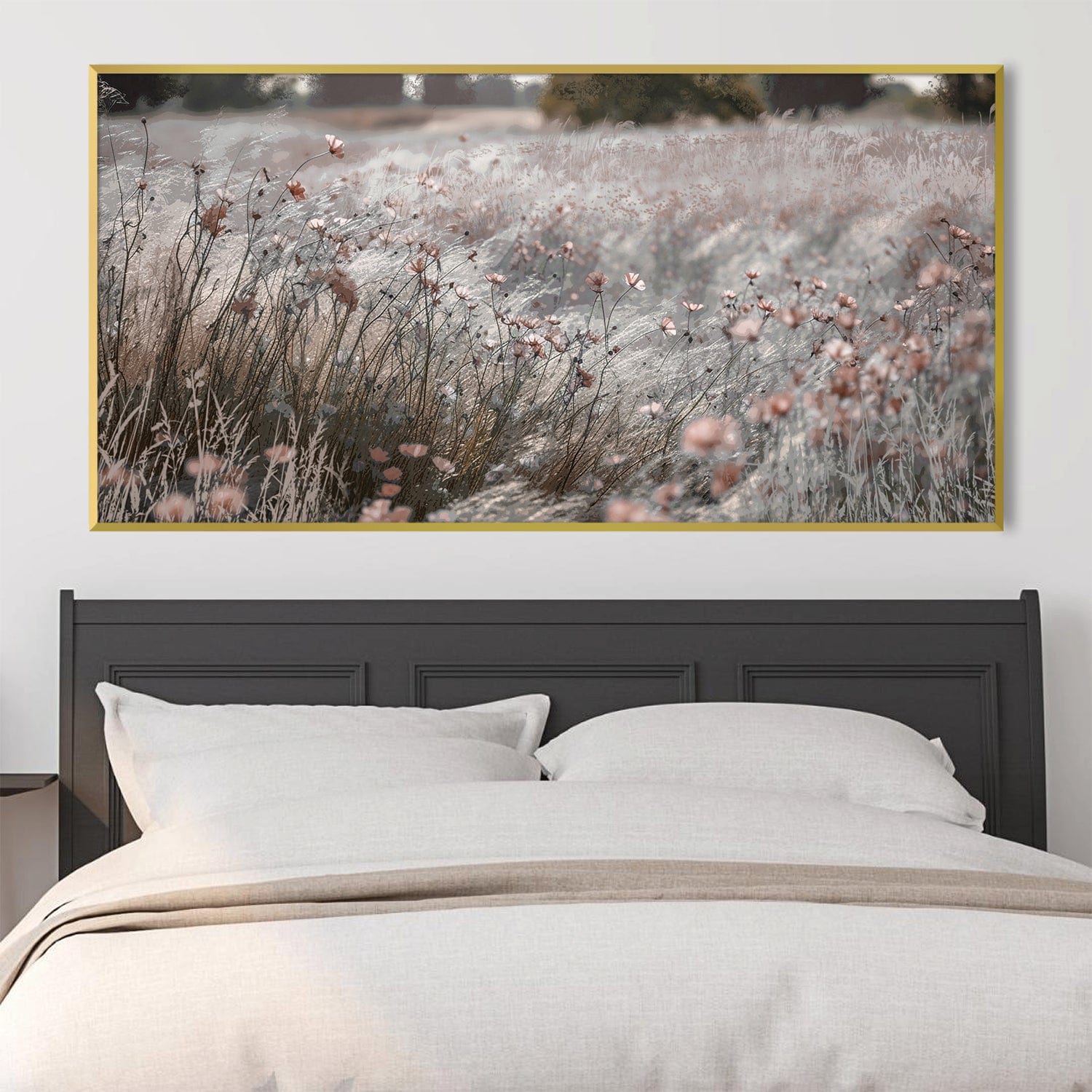Rosé Horizon Canvas Art Clock Canvas