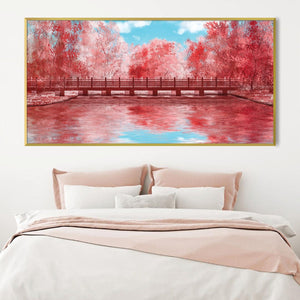 Rouge Reverie Canvas Art Clock Canvas