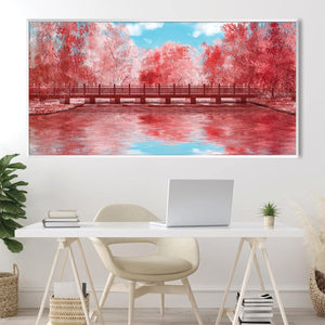 Rouge Reverie Canvas Art Clock Canvas