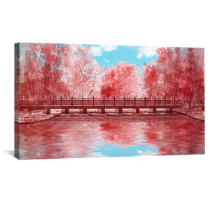 Rouge Reverie Canvas Art Clock Canvas