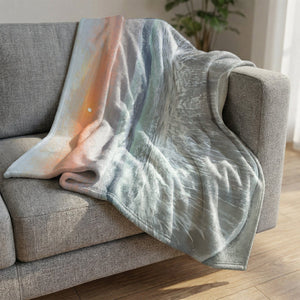 Saltwater Waves Blanket Blanket Clock Canvas
