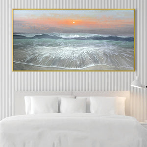 Saltwater Waves Canvas Art Clock Canvas