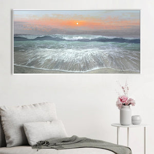 Saltwater Waves Canvas Art Clock Canvas