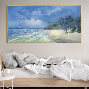 Salty Wind Palms Canvas Art Clock Canvas