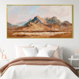 Sandstone Peaks Canvas Art Clock Canvas