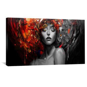 Sanguine Echoes Canvas Art Clock Canvas