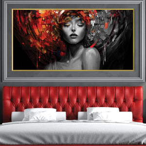 Sanguine Echoes Canvas Art Clock Canvas