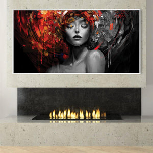 Sanguine Echoes Canvas Art Clock Canvas