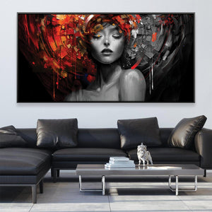 Sanguine Echoes Canvas Art Clock Canvas