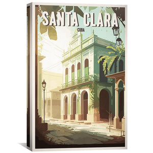 Santa Clara Cuba Canvas Art Clock Canvas