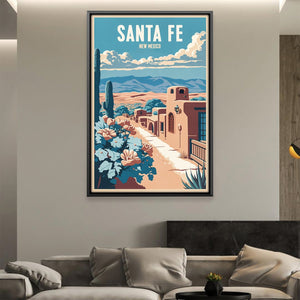 Santa Fe Canvas Art Clock Canvas