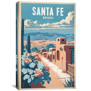 Santa Fe Canvas Art Clock Canvas